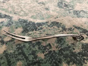 Georg Jensen 5.5” Sterling Silver Ornamental Cold Cut Meat Fork #21 16g - Picture 1 of 10