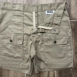 Pantalones Cortos De Colección Años 70 Woolrich Safari Campamento Senderismo Garra 42 Cremallera Panel Bolsillo Sarga - Imagen 1 de 8