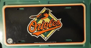 Vintage New Old Stock Baltimore Orioles MLB Baseball Plastic License Plate - Picture 1 of 1