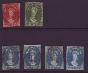 AUSTRALIEN, TASMANIEN 1855 WASSERZEICHEN GROSSE STERNE - Bild 1 von 2