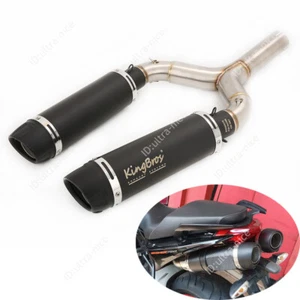 For Aprilia Shiver 750 2008-2017 Dual-outlet Exhaust Tips 51mm Muffler Silencer - Picture 1 of 10