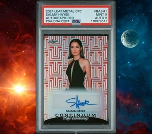 2024 Leaf Pop Century Metal Continuum Red Salma Hayek /49 PSA 9 AUTO 9 - Picture 1 of 2
