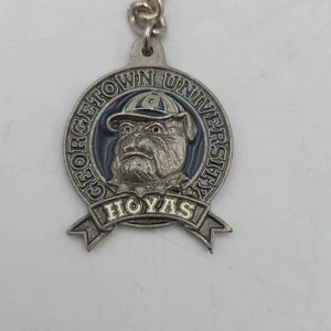 Vintage Georgetown University Hoyas Collegiate Zinn Schlüsselanhänger 1992 RAR - Bild 1 von 5