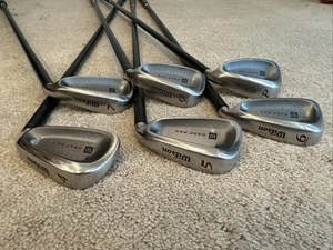 Wilson Deep Red Fluid Feel Iron Set FatShaft Lite Senior Graphite 4-PW RH *READ* - Picture 1 of 15