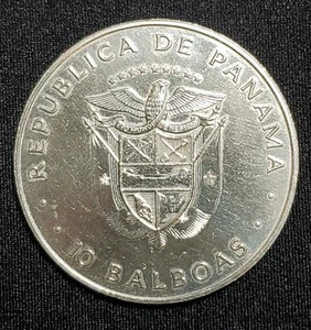 1978 PANAMA 10 BALBOAS - LOW MINTAGE - RARE Vintage Crown Coin - Bild 1 von 3