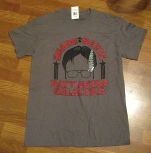 The Office Brand~Men's Gray Tee Shirt~Bears Beets~Battlestar Galactica~Size Med. - Picture 1 of 13