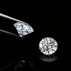 Round Loose Cut Lab Grown Diamond 1 Ct Natural D Color CVD VVS1 Certified - Picture 1 of 8