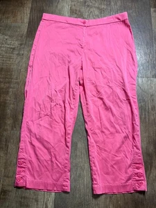 Coldwater Creek Pants Womne Size 16 Pink Cotton Blend RN 98516 - Picture 1 of 5