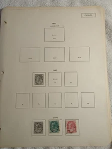 Antique Lot Of 19 Canadian Stamp Album Pages - Picture 1 of 19