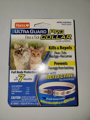 Hartz UltraGuard Pro 跳蚤蜱项圈猫 7 个月保护,1 包 全新 — 第 1/2 张图片