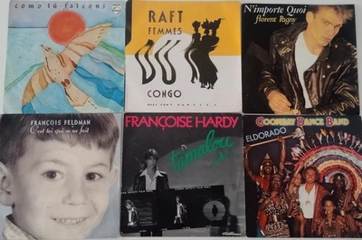 Lote 6 Discos Single Vinyl 7" Años 80 (II) Francia Y España - Imagen 1 de 4