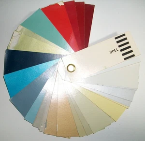 1969 Opel GT Opel Kadett Rallye Deluxe auto RM paint chips selection set - Picture 1 of 2