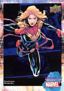 2024 Upper Deck Women of Marvel BLUE LT FX PARALLEL #3 / CAPTAIN MARVEL - Picture 1 of 2