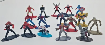 Jada Toys Marvel Disney Mini-Figures Die Cast Metal Lot (16) please read - Image 1 of 4
