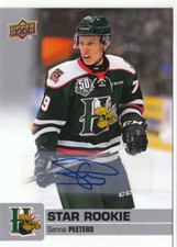 19/20 2019/20 Upper Deck CHL Base Auto #395 Senna Peeters - Halifax Mooseheads