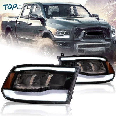 VLAND LED Reflector Headlights For 2009-18 Dodge RAM 1500 2500 3500 w/Animation - Image 1 of 4