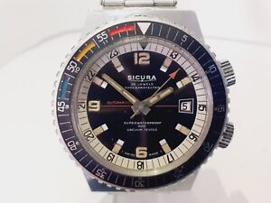 vintage SICURA AUTOMATIC 400 Vacuum Tested (Breitling) watch
