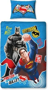 Juego de funda nórdica cama individual DC Comics Batman Vs Superman personaje reversible niño - Imagen 1 de 2