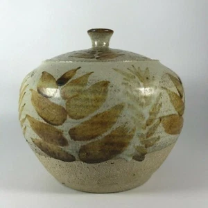 Hand Thrown Studio Pottery Lidded Pot Excellent Glaze Scandinavian Style Marked  - Picture 1 of 8