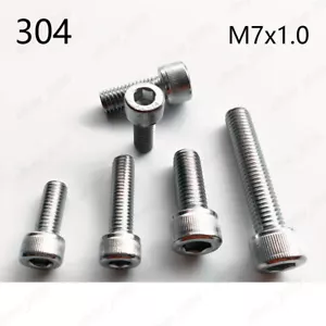 M7 304 Edelstahl Inbusschraube Sechskantbuchse Bolzenkappe Kopfschrauben Steigung 1,0 - Bild 1 von 8