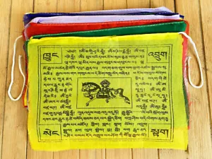 25 Buddhistische Gebetsfahnen - Windpferd Lungta - Größe L - NEPAL Tibet - Bild 1 von 5