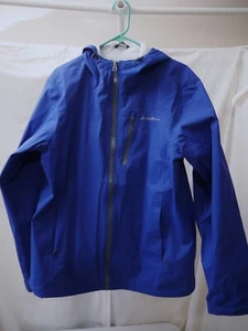 Eddie Bauer WeatherEdge Cloud Cap Stretch Rain Jacket Blue Mens Size L NWOT - Picture 1 of 10
