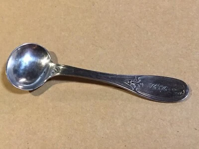 Antique 1800’s Coin Silver Salt Spoon Harbottle & Smith Auburn NY Mono - Image 1 of 4