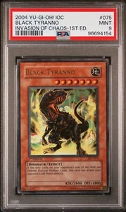 Yu-Gi-Oh! - Invasion of Chaos Black Tyranno 2004 IOC-075 1st Edition PSA 9 - Picture 1 of 2