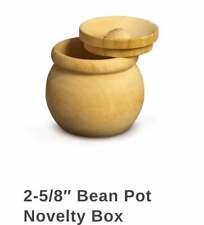 1- Wood Cookie Jars Bean Pot Tooth Fairy Jar Pretend Play Kitchen Wood Pot Honey