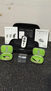 Phonak Hearing Aid Pair Brio R 312T Tan With Case + PilotOne II - Picture 1 of 7