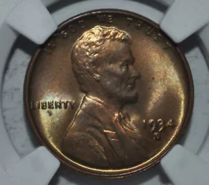 1934-D Lincoln Wheat Cent NGC MS65 RB - Picture 1 of 4