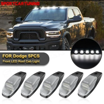 5X Luz LED blanca de separación de marcador de techo de cabina para 19-2024 Ram 2500 3500 4500 5500 Foto 1 de 4