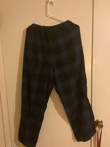Men's Northwest Territory Blue & Black Plaid Pajama Pants Sz Large - Picture 1 of 2