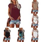 Stylish and Trendy Women's Hollow Out Short Sleeve T Shirt Blouse for Summer