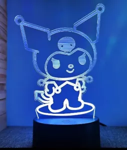 kuromi 7 Color LED USB Night Light Anime 3D Lamp US STOCK SHIPPING IN 1 DAY! - Picture 1 of 1