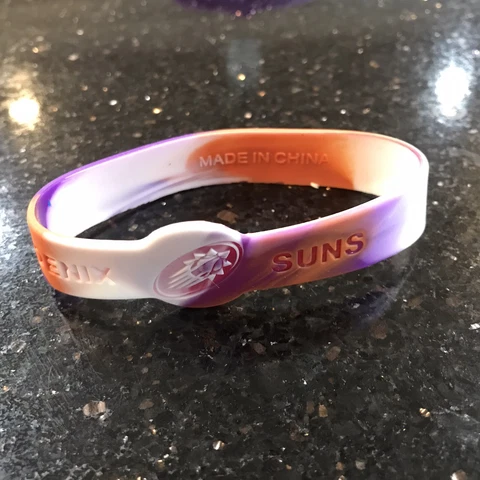 Phoenix Suns Nba logo silicone wristband bracelet adult Tie Dye Cover