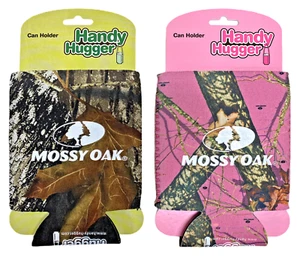 2 Mossy Oak Camouflage Handy Hugger Beer Cola Can Holder Koozie Green Pink - Picture 1 of 1