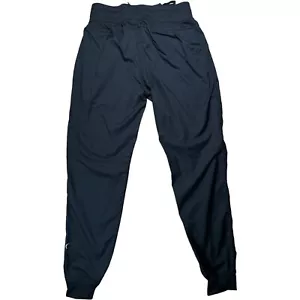 Zyia Trail Jogger Pants Micro Stripe Active Performance Black Womens Medium - Picture 1 of 9