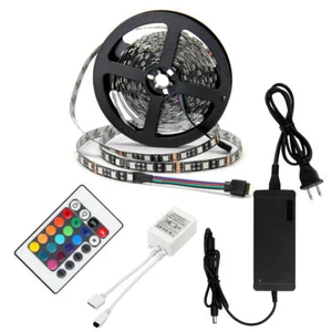 5M RGB LED Strip Light Flexible for Xmas Tree Home Party Rope Light Full Kit 12V - Picture 1 of 12