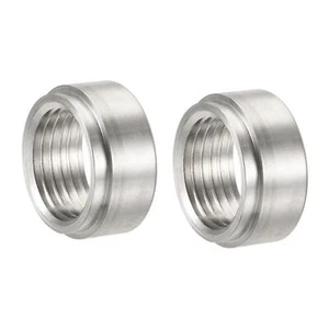 2Stk Schweißfitting Stöpsel 1/2NPT Buchse Rohr Gewinde Anschluss Silberton - Bild 1 von 5