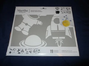 Martha Stewart selbstklebende Papierschablonen ~ Weltraummotiv ~ 19 Designs BRANDNEU - Bild 1 von 2