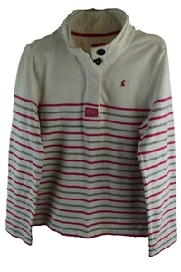 Joules Cowdray Clothing Womans White Button Jumper Pullover Size 14 Collared - Picture 1 of 9