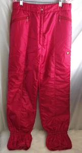 "Pantalones de esquí rojos vintage para mujer Italia UE 44, nailon 28"" cintura EE. UU. talla M exterior" - Imagen 1 de 7