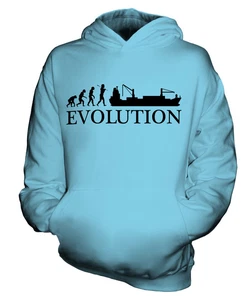 CARGO SHIP EVOLUTION OF MAN KIDS HOODIE HOODIE BOYS GIRLS - Picture 1 of 14