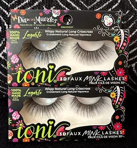 2 Stück IONI LAGARTO WISPY CRISSCROSS FLARE 3D FAUX MINK LASHES FALSCHE WIMPERN SET - Bild 1 von 4