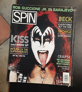 Spin Magazine Kiss Issue August 1996 Gene Simmons detached cover