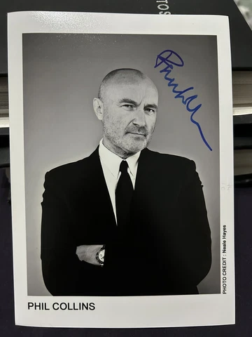 Phil Collins signed official photograph Genesis autograph promo picture Cover