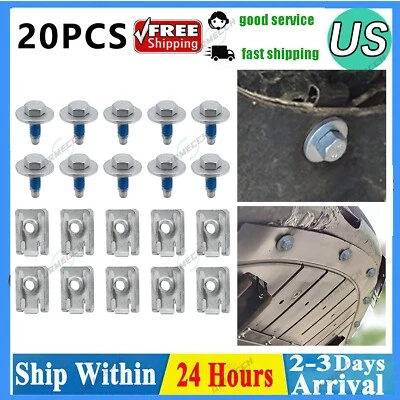 For Lexus Body Bolts & U-nut Clips - M6 Engine Under Cover Splash Shield Guard Foto 1 de 4