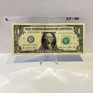 Sequential Uncirculated $1 Dollar Bill Lot *2 Notes* Series 2021 (Lot 25-20) - Picture 1 of 1