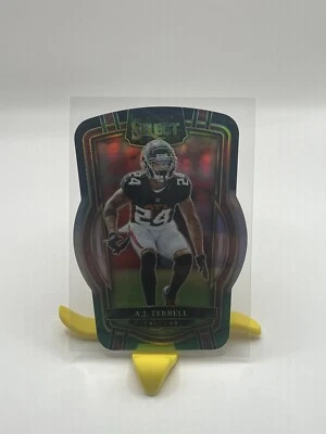 2022 Select A.J. Terrell Club Level Black & Green Die-Cut Prizm - Image 1 of 2